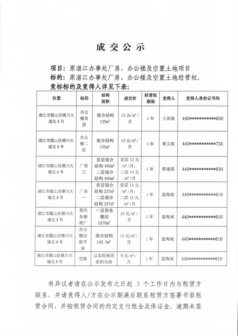 2025年9月3日竞拍原湛江办事处厂房、办公楼及空置土地成交通告_01.jpg